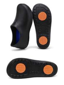 Suitable For Men! Adopts Bionic Gecko Suction Cup Technology, Built-In BIONic Slip-Resistant System, With Super Anti-Slip Performance, Also Oil-Resistant, Waterproof And Wear-Resistant. Close-Toe Design With Moderate Ankle Height. Simple Solid Color Design, Made Of New Synthetic Materials. Specially Designed For Chefs, Catering Backroom Staff, Hotel Workers, Food Factory Workers, Also Suitable For Home Kitchen Scenarios. This Kitchen Work Clogs Are The Considerate Companion For Your Work And Life.