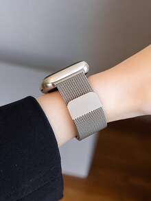 全新米兰尼斯不锈钢环形磁吸表带，金属磁吸表带，Ultra1/2，男女通用，适用于45/49/38/40/41/42/44mm。兼容1/2/3/4/5/6/7/8/Se系列腕表。透气轻盈，不闷热，不刺激，不易脱落。全系列腕表均可搭配S9和S10运动型及居家型防水表带使用。 - 彩色 - 查看 8