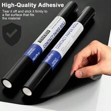 2 Pack Chalkboard Contact Paper Roll 17.7 X 78.7 6.5 Feet Self Adhesive Vinyl Blackboard Wallpaper Chalk Paper Wall Decal Sticker With 2 Marker 10 Chalk For Home Office School - Black - View 4