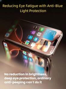 2 miếng kính cường lực chống nhìn trộm, phù hợp với các mẫu điện thoại OPPO, VIVO, Galaxy, Moto, Honor, Realme, Infinix, OnePlus, Nokia, miếng dán bảo vệ màn hình chống trầy xước chống nổ - màu đen - Xem 5