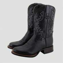 Botas Vaqueras  Hombre Texas Natural Jb5414 Negro Natural Bota texana para rodeo, estilo cowboy, con plataforma y diseño decorativo. - Negro - Ver 3
