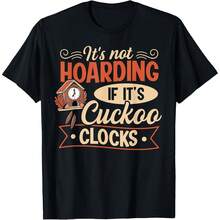 German Cuckoo Clock Design For A Cuckoo Clock Fan T-Shirt_220g High-Quality Pure Cotton T-Shirt With Minimalist Printing, Soft And Breathable Fabric, Comfortable And Loose, Suitable For All Day Wear, Suitable For Office Casual Wear, Spring And Summer Daily Appearance, Elegant And Youthful Design - Black - View 1