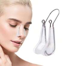 Clip nasal de silicona moldeador, herramienta de belleza para dar forma al puente de la nariz unisex, reutilizable, cómodo, elevador y realzador nasal para enderezar la nariz