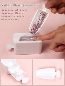 1/2/3 件双层抽屉式指甲粉回收盒，带闪光指甲粉收纳盒，渗透粉水钻闪光粉回收容器配件，家庭美甲 DIY 沙龙用品工具，美甲用品，美甲工具，美甲工具，返校，指甲，按压指甲用美甲工具