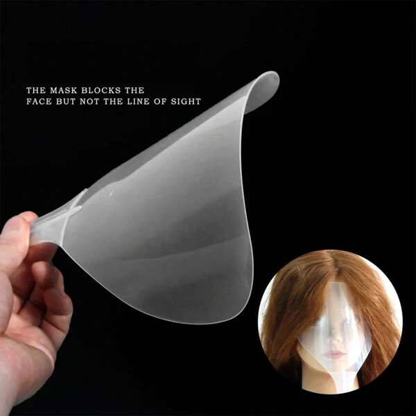 Barber Clear Plastic Hairspray Face Shield Hair Cut Pads Hair Salon Hairdressing Water Proof Spray Shields For Face Eyes Protect