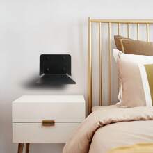 Unsichtbares schwebende Bücherregal - Modernes schwarzes wandmontiertes Metall-Bücherregal für Zimmer, Schlafzimmer, Bücherregal, kleine Bücherregale mit minimalistischem Design, eleganter Stauraum für Bücher und Dekorationen plus drei große, mittlere und kleine dekorative Bücherdummies