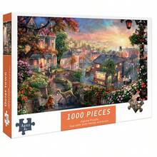 1000pcs Adult Landscape Jigsaw Puzzle Large Circular Puzzle Toys Exercise Your Brain! - Multicolor - View 11