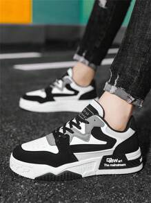 New Men's Fashion Personalized Skate Shoes, Thick Sole Anti-Slip Casual Sneakers For Teenagers, Students, Outdoor, Versatile Shoes