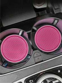 1pc/2PCS Car Cup Coaster, Cup Holder Insert Coasters,Universal Auto Non-Slip Cup Holder Embedded In Ornaments Silicone Coaster, Car Interior Accessories Mat,7cm/2.75 Inch Soft Rubber Pad Set Round Auto Drink Coaster Car Interior Accessories
