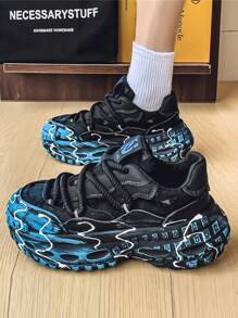 Nouvelles Baskets pour hommes été 2025, semelles épaisses anti-dérapantes et résistantes, Baskets Épais confortables et souples avec dégradé de couleurs, Chaussures de sport de loisirs pour jeunes, style casual de rue