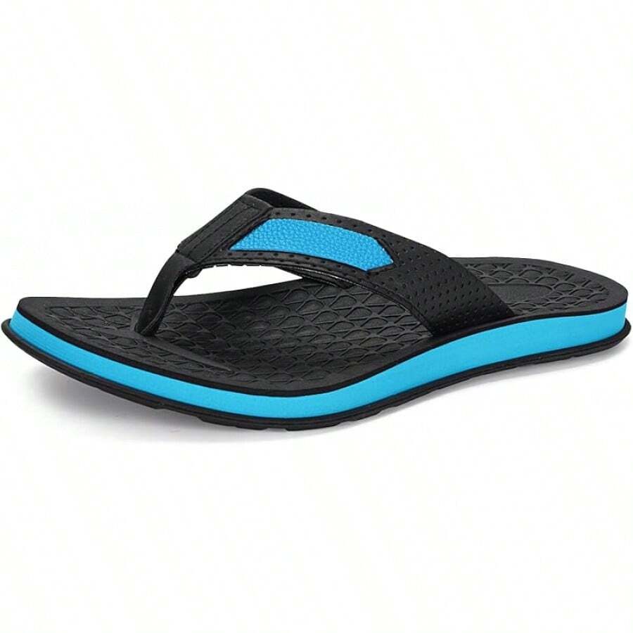Men's Flip-Flops Non-Slip Bathroom Shower Shoes Cushioned Foam Indoor And Outdoor Toe-Post Sandals