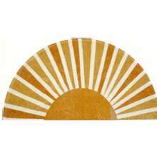 1 件明亮柔软的半圆形太阳形防滑垫，适用于卧室和客厅装饰地毯、厨房吸水门垫、卧室装饰、房间装饰、小地毯、毯子、户外垫、花园垫、客厅地毯 - 彩色 - 查看 5