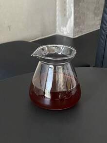 1pc INS风耐热玻璃咖啡壶 高品质冰纹滴滤咖啡壶 精致咖啡分享壶 香氛杯 Back To School - 透明 - 查看 17