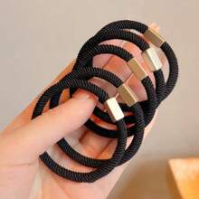 5pcs, Women, Multicolor, High Ponytail Hair Tie Rubber Band High Elasticity Durable Hair Tie For Dating, Commuting, Sports, Vacation, Beach Hair Ties Ponytail Holders Hair Elastics Hair Rubber Bands Scrunchies Hair Rope