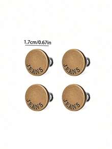 4/6/8/12 套 17 毫米裤子纽扣，宽松牛仔裤用牛仔纽扣别针，可调节牛仔裤纽扣，可重复使用且可调节的金属裤子纽扣紧器