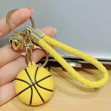 Basketball Pendant Bag Keychain, Creative New Soft Rubber Basketball Keychain For Hanging Accessories, Personalized Storage Keychain, Small And Cute Bag Pendant, And Cool Car Basketball Series Keychain. PVC Soft Tape, Strong Toughness, No Unpleasant Odor, Children Can Also Use It With Confidence., School Supplies, Back To School
