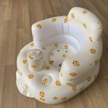 多功能充气婴儿学习椅和婴儿浴凳，适合3个月及以上婴儿的婴儿充气座椅，夏季充气婴儿坐姿座椅，充气婴儿地板座椅，婴儿淋浴椅地板座椅，婴儿背部支撑沙发，充气婴儿座椅