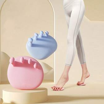 زوج من دعامات القوس ، معدل محاذاة الأصابع - وردي وأزرق سماوي وبنفسجي ، مصنوع من مادة TPE. معدات لياقة القدم لتحسين التوازن والاستقرار ، وتقوية عضلات الساق والرجل ، تصميم مناسب للجنسين لتنحيف الساقين ، مساعد تمرين قاع القدم