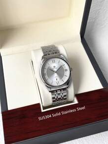 Pablo Raez 1 Stück Herrenaccessoires, Hochwertige Uhr, neue Luxusuhren-Markenware, IPx-versilbertes Edelstahlgehäuse, 50M wasserdicht, einfacher Kalender, schweres massives Stahlarmband, Modische Quarzuhr, gehobenes Niveau, AAA, Business-Uhr, Lehrergescenke, für täglichen Gebrauch, Vatertags-Geschenk, Geschenk für männliche Freunde, Vintage, Geburtstag, Abschluss, Hochzeit
