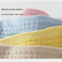 1 Pair Of Yoga Socks For Women, Mid Tube Women's Socks, Anti Slip Sports, Solid Color Rolled Edge Sports Socks, Lace Elastic Socks