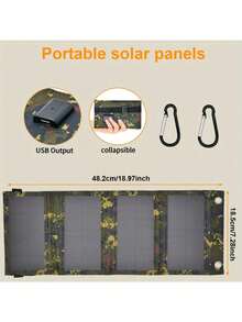 Portable 4/5 Folding Solar Panel With USB - Suitable For Outdoor Travel And Camping, Charges Phones, Tablets, Fans, Flashlights, Foldable Battery Pack - Multicolor - View 7