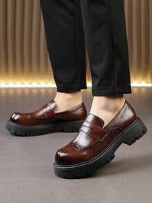 Men Formal Business Dress Loafer Shoes, Casual Style Slip-On Wedding Shoes