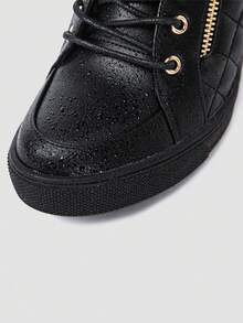 GLOBALWIN Women's Ankle Boots Wedge Sneakers For Women Fall Boots Halloween Season - 黑色 - 查看 6