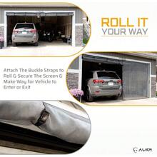 New Magnetic Garage Door Screen 12x8 Ft And All Or Siz - Easy Installation 12x8 Garage Door Screen Net - Unwanted Nature Stays Out And Frh Air Com In - Image Color - View 5