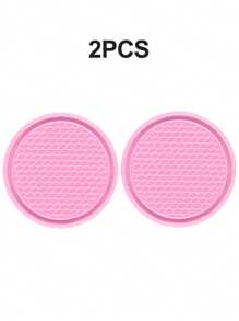 1pc/2PCS Car Cup Coaster, Cup Holder Insert Coasters,Universal Auto Non-Slip Cup Holder Embedded In Ornaments Silicone Coaster, Car Interior Accessories Mat,7cm/2.75 Inch Soft Rubber Pad Set Round Auto Drink Coaster Car Interior Accessories