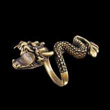 1 pièce Anneau porte-cigarette, Bague à fumer, Cadeau créatif de décoration, Anneau porte-cigarette en forme de dragon féroce