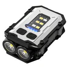 1pc 8-Mode Triple Light Source Keychain Light | Type-C Quick Charging + Magnetic Base | 5.7cm Mini Super Bright Keychain + Cap Clip Dual Design | EDC Gear Outdoor Camping Automotive Lighting Essentials