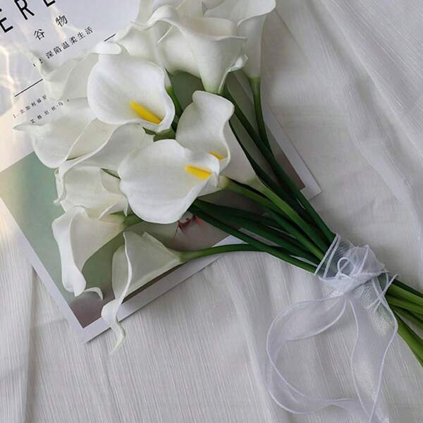 3pcs/Set Home Decoration, Wedding Table Decor, Bridal Bouquet, White Artificial Flowers, Photo Props