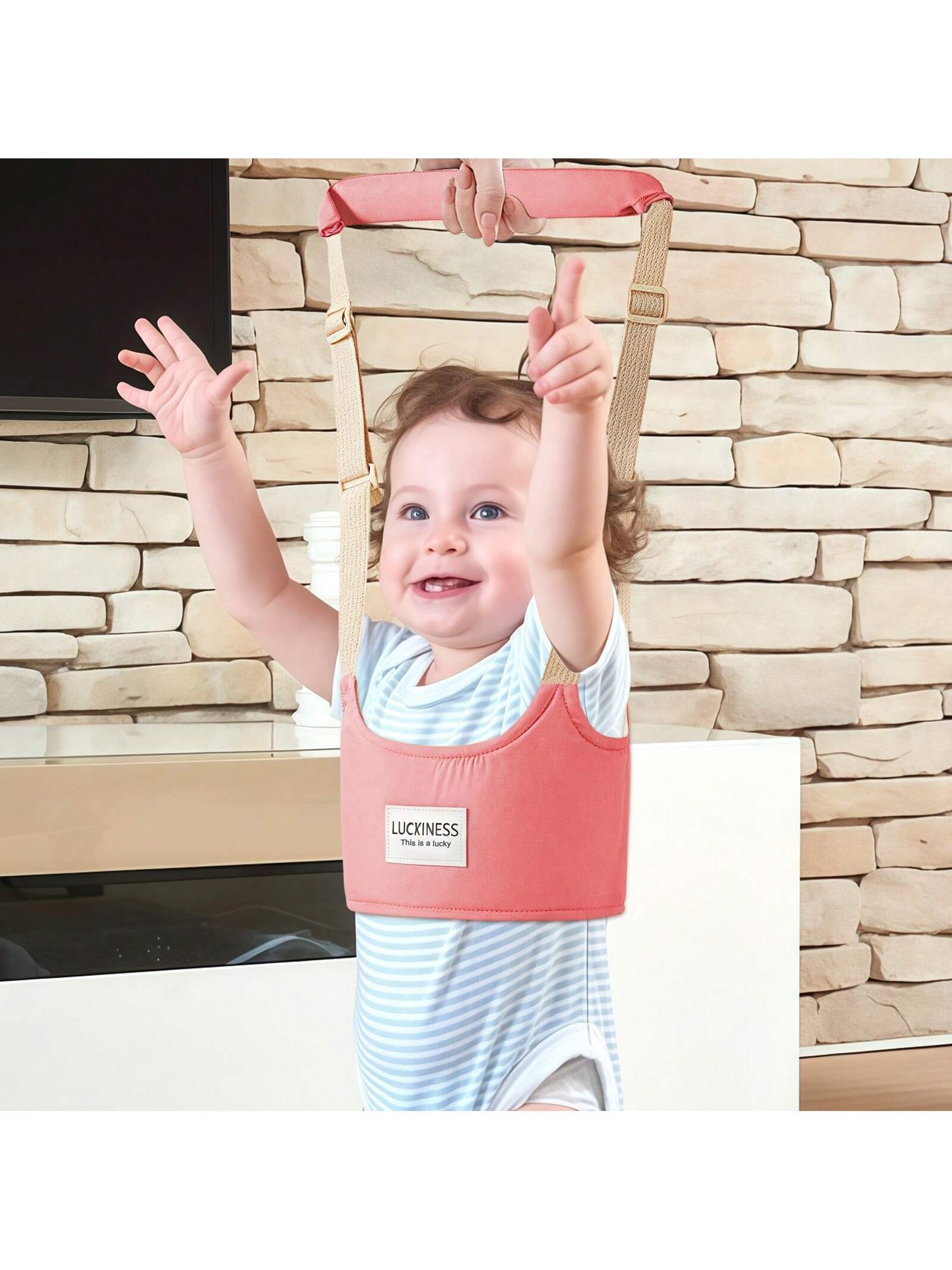 1pc Infant/Toddler Walking Assistant Harness, Polyester Material, Helps Baby Stand & Walk, Baby Walking Aid