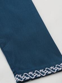 Loose Muslim Men's Robe, Short Sleeve Embroidered Hooded Zip-Up Robe, Islamic , Men's Casual Long Robe