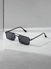 1 件男士精致金属矩形镜框返校季时尚金色眼镜适合日常外出海滩配饰眼镜墨镜街头风格适合毛衣夹克运动衫连帽衫皮裤和工装裤适合夏季海滩度假、户外、旅行 - 彩色 - 查看 18