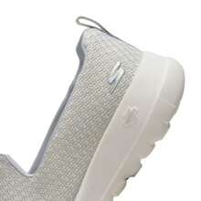 Skechers 女士休闲一脚蹬轻便透气步行鞋，Go Walk Joy，124199-LGYL - 淺灰色/黃色 - 查看 7