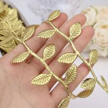 32,80 pés/1000 cm - Fita de Folha de Ouro Artificial, Grinalda de Folha de Ouro, Grinalda Feita à Mão DIY, Decoração de Festa de Casamento, Vinha Artificial - Decoração de Casamento - Decoração de Aniversário, Artesanato DIY, Embrulho de Presente, Adequado para Natal, Halloween, Páscoa e Todas as Ocasiões