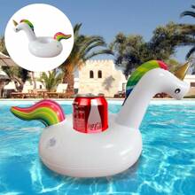1/3/6 pezzi supporto galleggiante per bevande a forma di unicorno, galleggiante gonfiabile riutilizzabile, supporto galleggiante per lattine di bevande, accessorio galleggiante per piscina, adatto per feste in piscina, giochi estivi in spiaggia, nuoto, raduni, vacanze, bagni, per condividere la felicità con famiglia e amici