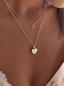 Exquisiter vergoldeter 925er Sterling Silber Anhänger mit einzigartigen eingelassenen Zirkonias in Herzform für Mädchen Halsketten