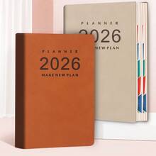 2026 A5 大型标准计划日历计划：高品质 PU 皮革（一月十二月）每日、每周和每月议程，100 克纸张，365 天待办事项清单，计划者之选，完美礼物！，学校用品，返校