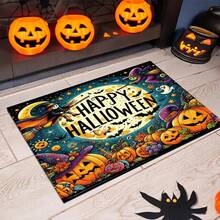 1pc Halloween Rug, Faux Sheepskin Backed With TPR, Soft, Durable And Machine Washable Floor Covering For Entrances, Doorways, Indoor, Suitable For Living Room, Bathroom, Bedroom, Gaming Room, Laundry, Dorm Decor, Stain Resistant - Multicolor - View 9