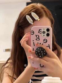 1PC/4 Pairs Of Women's Fashionable Acetate Fiber Hair Clips, Suitable For Bangs, Broken Hair On The Forehead, Side Hair, And Duckbill Shaped Hair Clips On The Back Of The Head, Hair Accessories - Multicolor - View 3