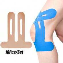 [Cinta kinesiológica elástica] 10 piezas de cinta kinesiológica elástica - Tiras precortadas para soporte de rodilla, running, fútbol y fitness, proporciona estabilidad y soporte con aplicación fácil para accesorios deportivos, vendajes y cintas deportivas