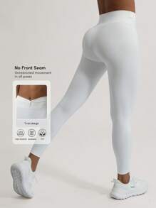 Sodalemon Sportleggings Für Frauen Reißverschlussbeutel Mit Verdrehtem Knotenbund Und Nahtlosem Vorderteil Für Yoga Fitness