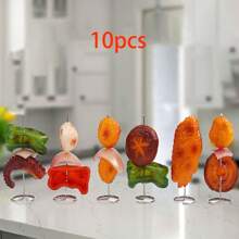 Brochettes verticales en métal, brochettes mini kabobs pour friteuse à air chaud, support de brochette en acier inoxydable pour friteuse à air chaud et barbecue - brochettes verticales pour fruits et viande