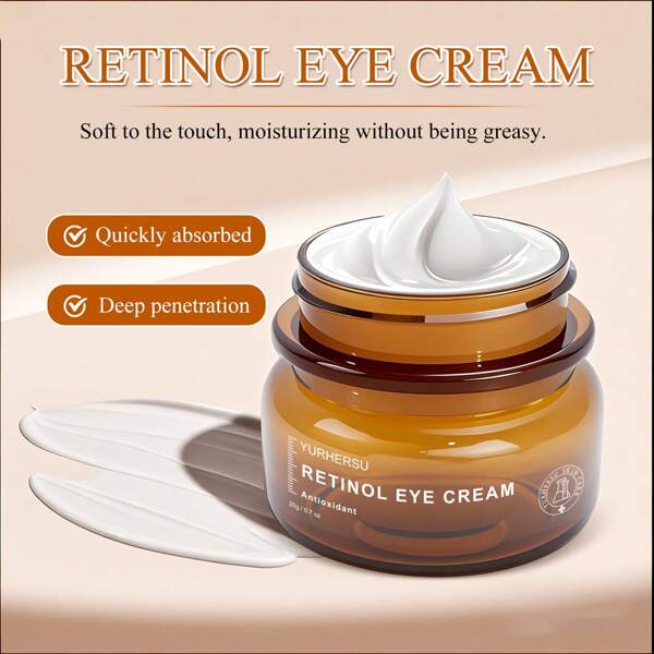 Retinol Eye Cream New Upgraded Version - Deep Wrinkle Reduction, Firming Around The Eyes, Moisturizing Effect, Essential For Staying Up Late, Suitable For Both Men And Women