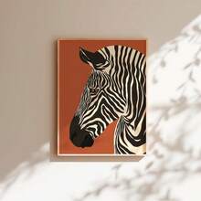 1pc Premium Zebra Art Print Jungle Wall Art & Zebra Stripe Illustration With Vacation Travel Theme, Modern Bohemian Frameless Canvas Poster Tropical Beach Graduation Decor For Bedroom/Living Room/Study/Dorm/Party, Perfect Gift For Her & Wall Prints (Frameless Printable Art, Prints For Wall Decor) - Multicolor - View 3