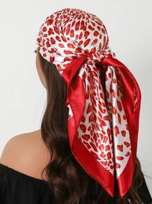 1 peça de cachecol moderno para todas as estações, cachecol quadrado estampado para mulheres, bandana feminina para uso diário, novo lenço de cabeça com proteção solar