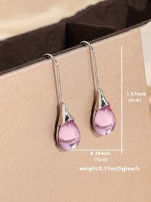 Pendientes colgantes en forma de lágrima en múltiples colores, accesorios de joyería elegantes para mujer, regalo para festividades