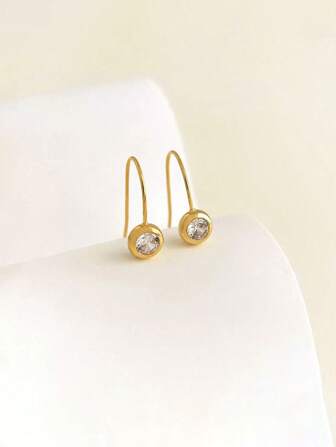 1 Pair Elegant Geometric 925 Sterling Silver Earring Hooks, Unique Charming Style For Women Daily/Work Wear
